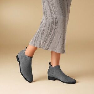 VIVAIA Water-Repellent Square-Toe Ankle Boots Gray Everyday size EU/39.5 US/8.5‎